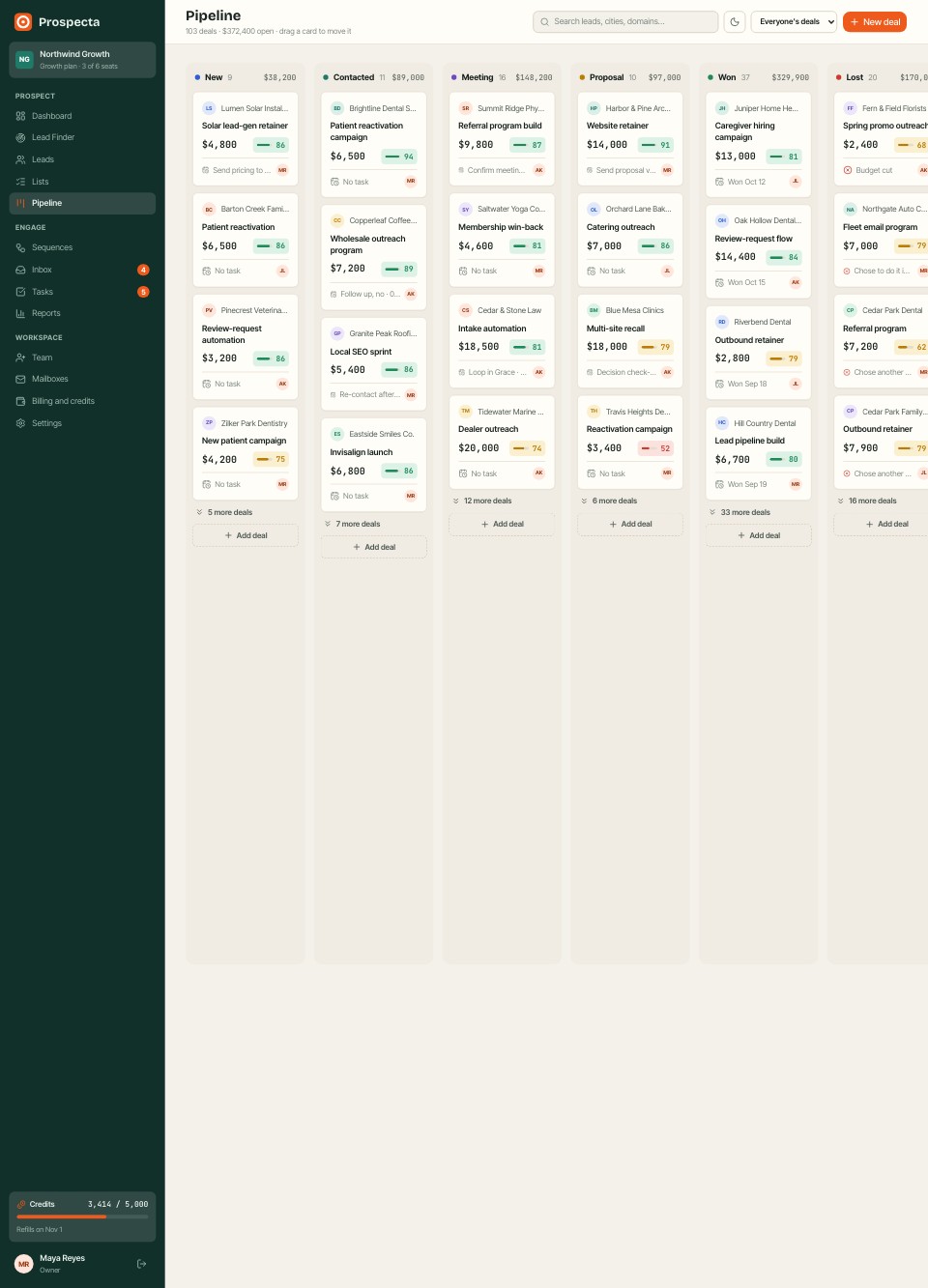 Pipeline page